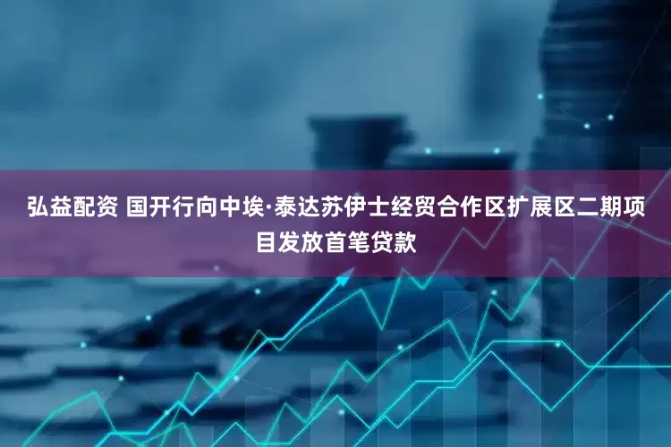 弘益配资 国开行向中埃·泰达苏伊士经贸合作区扩展区二期项目发放首笔贷款