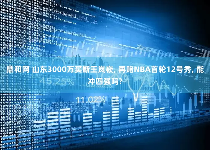 鼎和网 山东3000万买断王岚嵚, 再赌NBA首轮12号秀, 能冲四强吗?